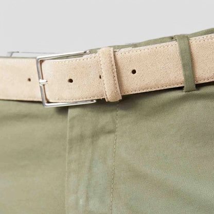 Men's Leather Dress Belt - Simple Classic Buckle Style