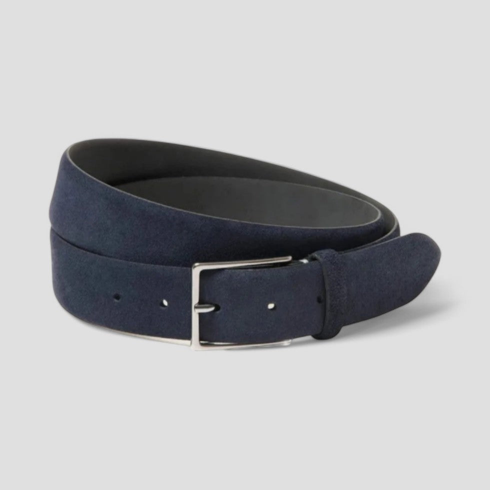 Men's Leather Dress Belt - Simple Classic Buckle Style