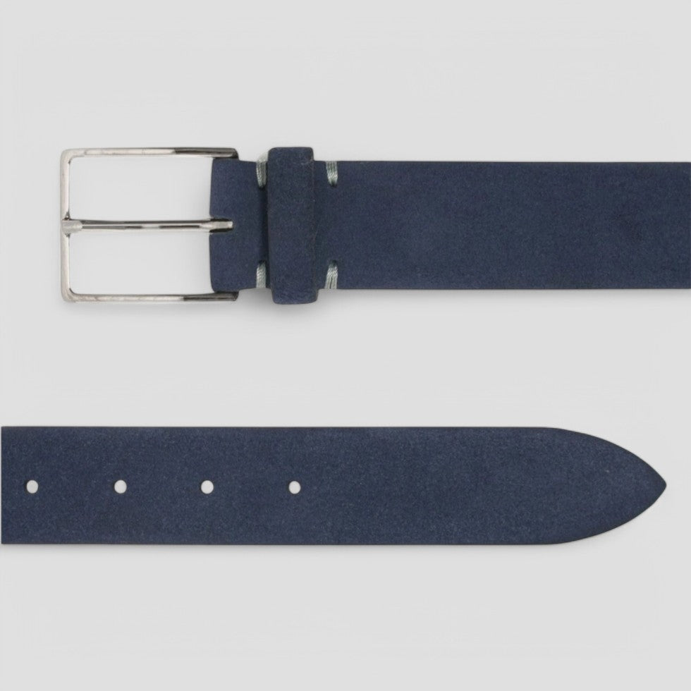 Men's Leather Dress Belt - Simple Classic Buckle Style