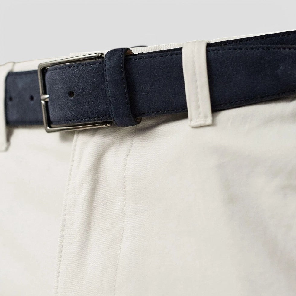 Men's Leather Dress Belt - Simple Classic Buckle Style
