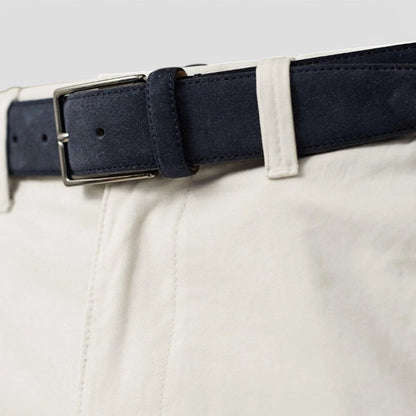 Men's Leather Dress Belt - Simple Classic Buckle Style