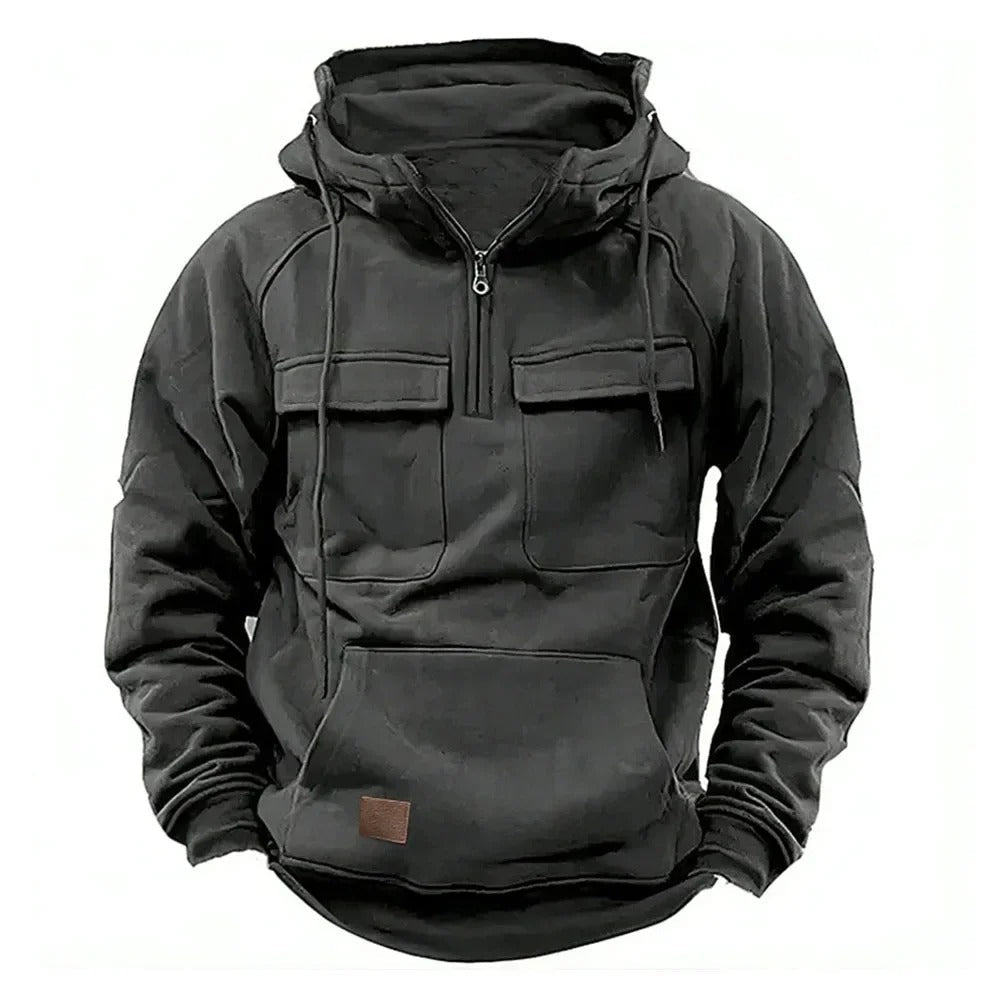 Warm Mens Zipper Hoodie with Pockets