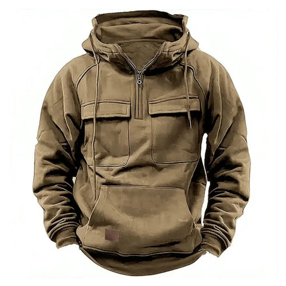 Warm Mens Zipper Hoodie with Pockets