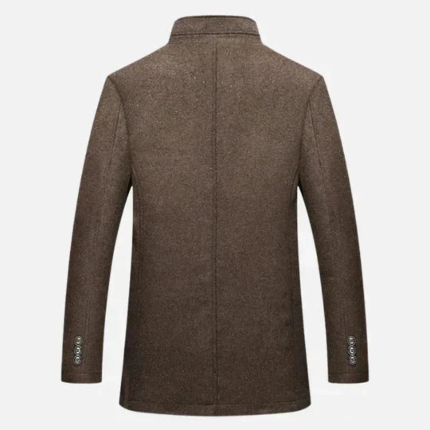 Classic Fit Woolen Coat with Insulated Lining