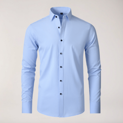 Slim Fit Men's Dress Shirt Long Sleeve Casual Button Down
