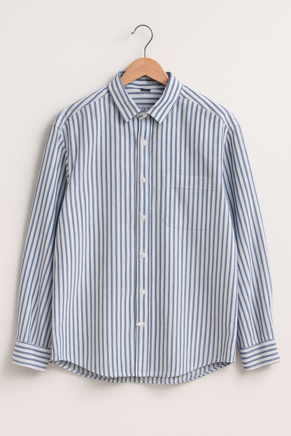 Classic Mens Vertical Stripe Shirt