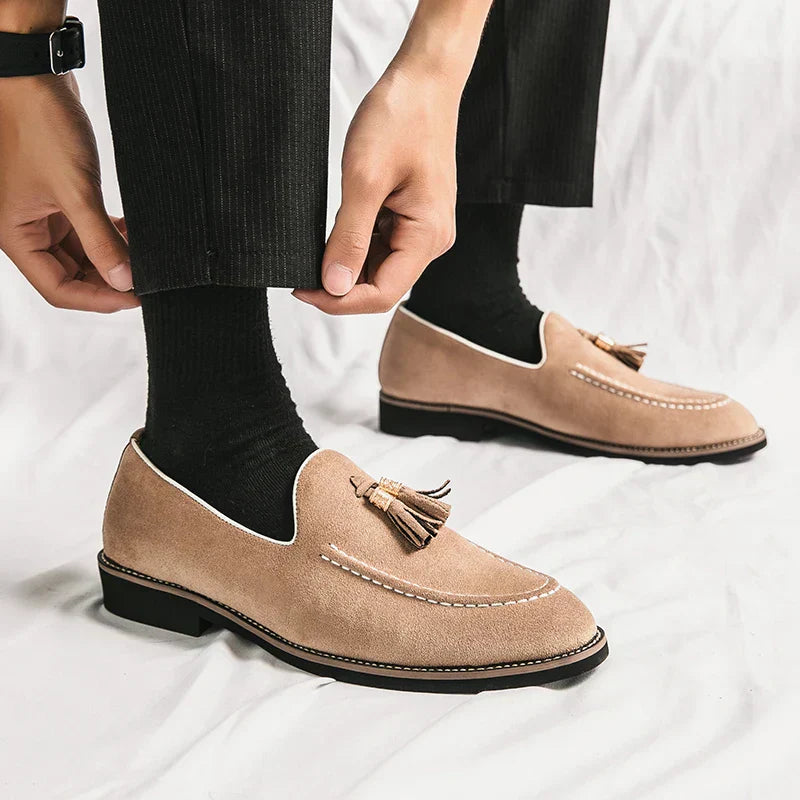 Men's Slip On Leather Moccasin Shoes - OutfitLondon