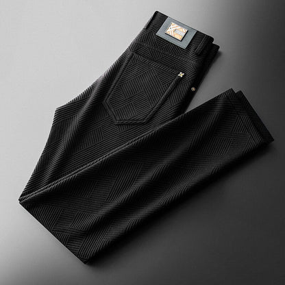 Men's Patterned Dress Pants – Grid Style Trousers