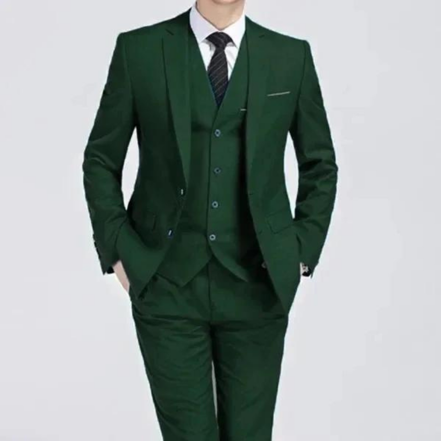 Classic Black 3-Piece Men's Formal Suit