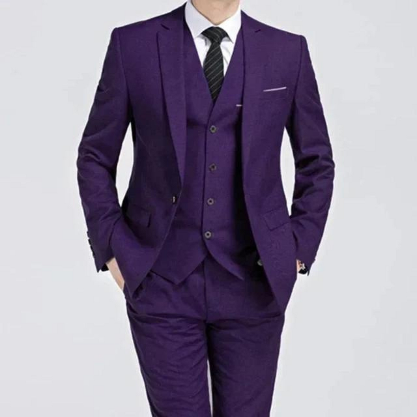 Classic Black 3-Piece Men's Formal Suit