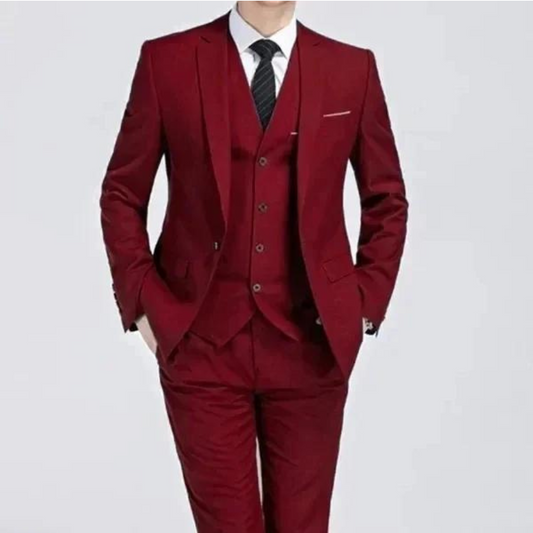Classic Black 3-Piece Men's Formal Suit - OutfitLondon