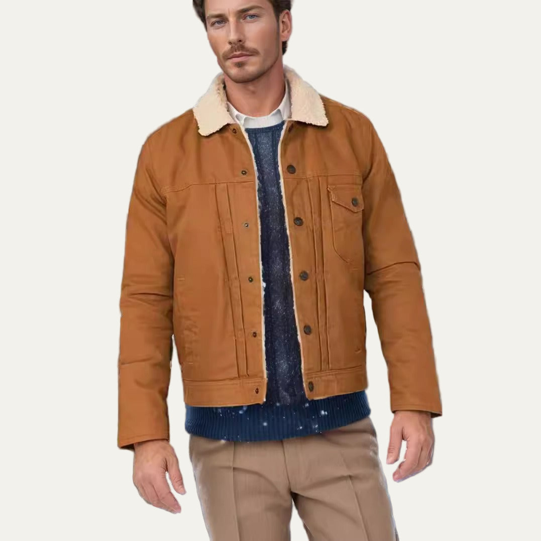 Warm Fleece Lined Denim Jacket