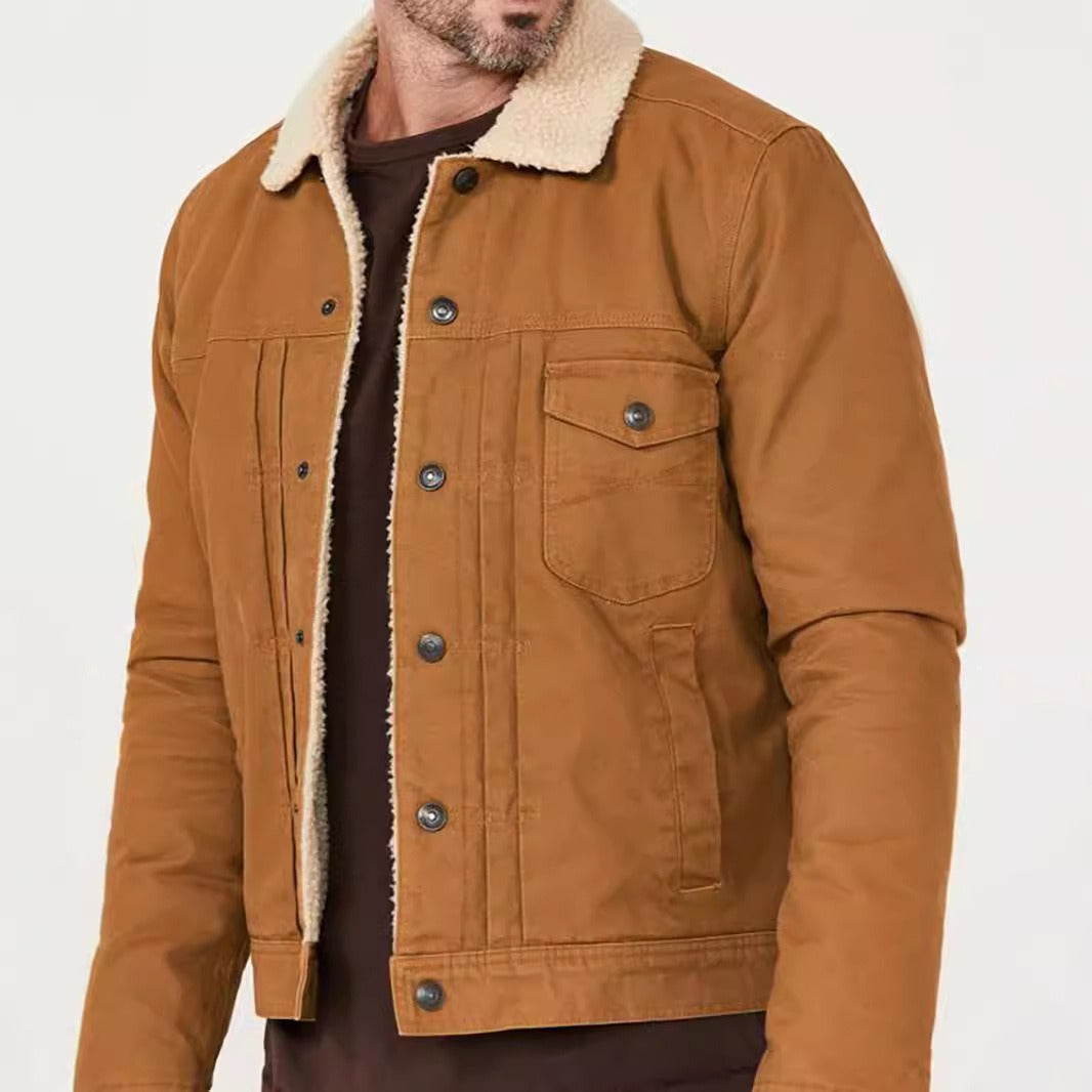 Warm Fleece Lined Denim Jacket