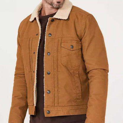Warm Fleece Lined Denim Jacket