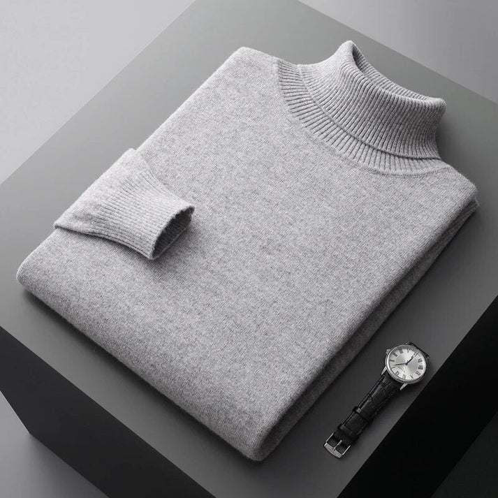 Stylish Men's Slim Fit Turtleneck Jumper
