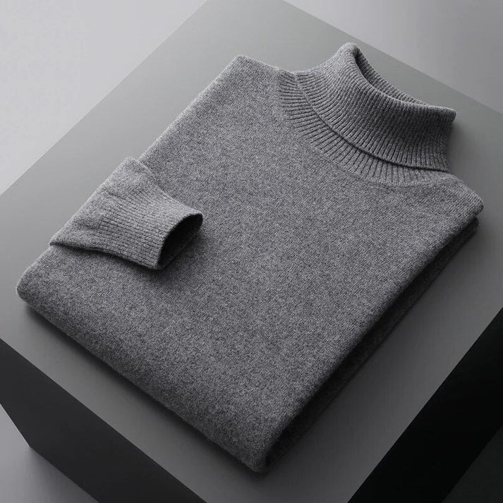 Stylish Men's Slim Fit Turtleneck Jumper
