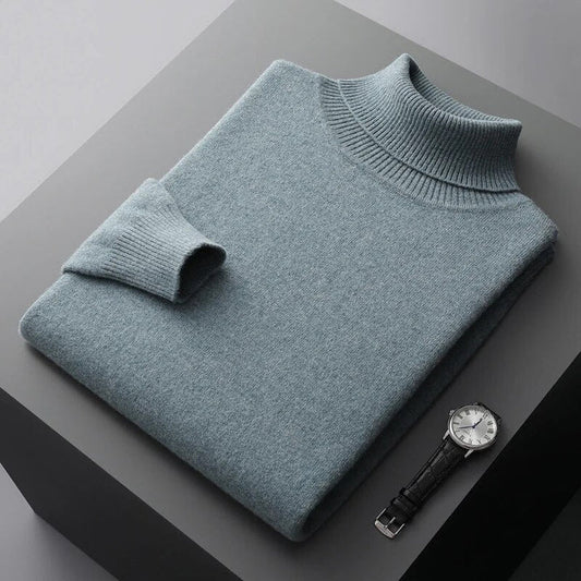 Stylish Men's Slim Fit Turtleneck Jumper - OutfitLondon