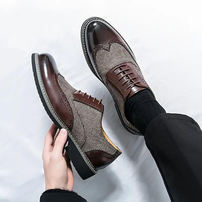 Men's Leather Smart Lace-Up Shoes - OutfitLondon