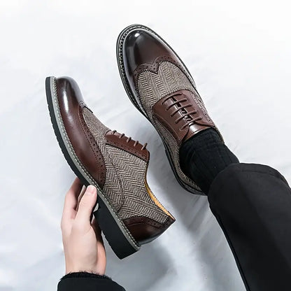 Men's Leather Smart Lace-Up Shoes - OutfitLondon