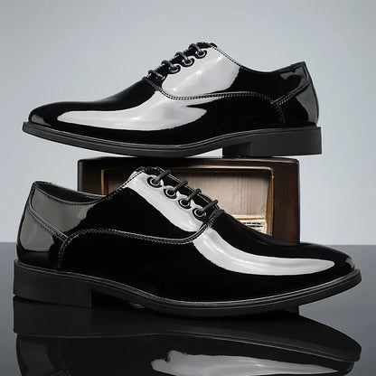 Classic Black Leather Oxford Shoes