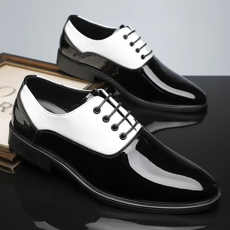 Classic Black Leather Oxford Shoes - OutfitLondon