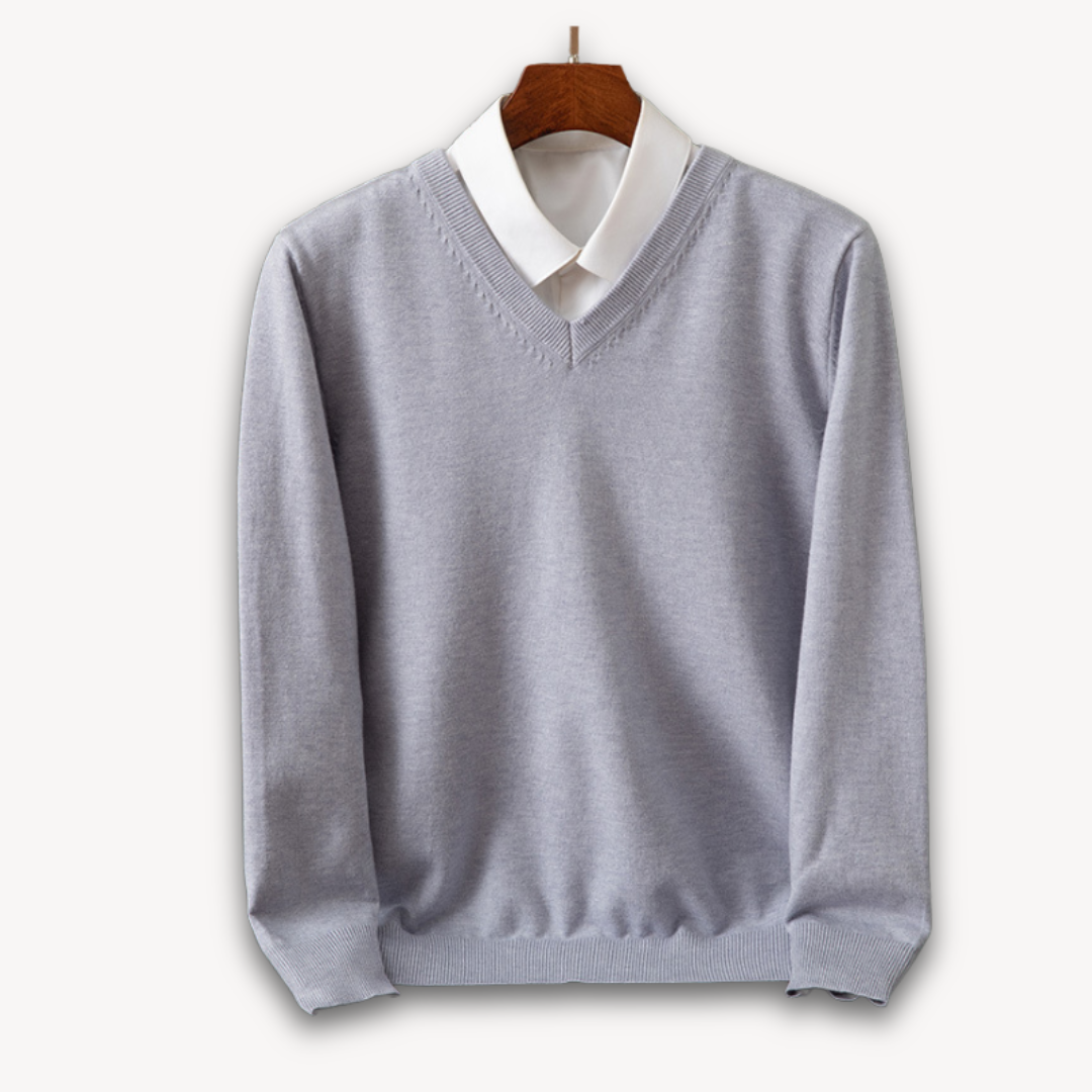 Men's Classic Fit Black Crew Neck Sweater