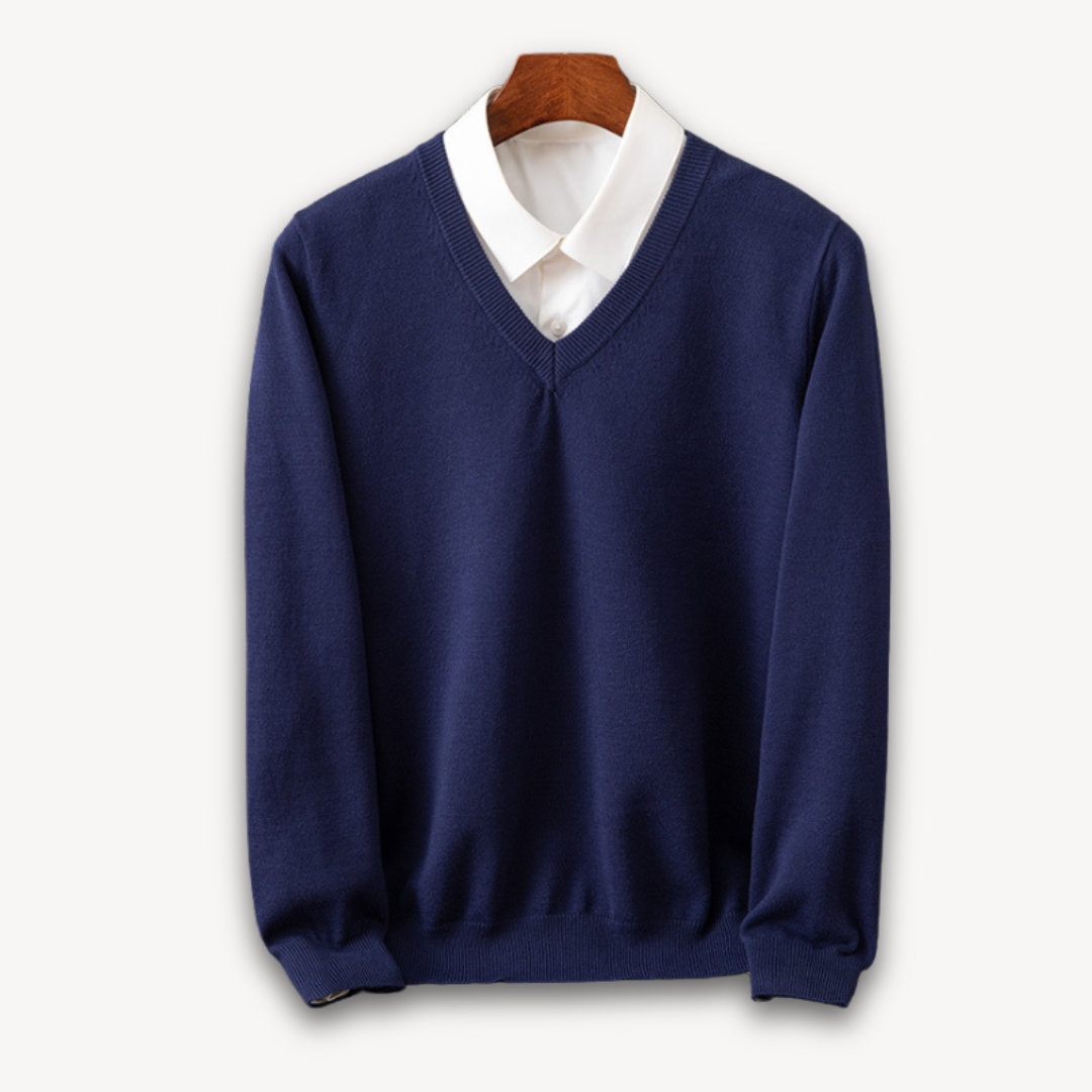 Men's Classic Fit Black Crew Neck Sweater