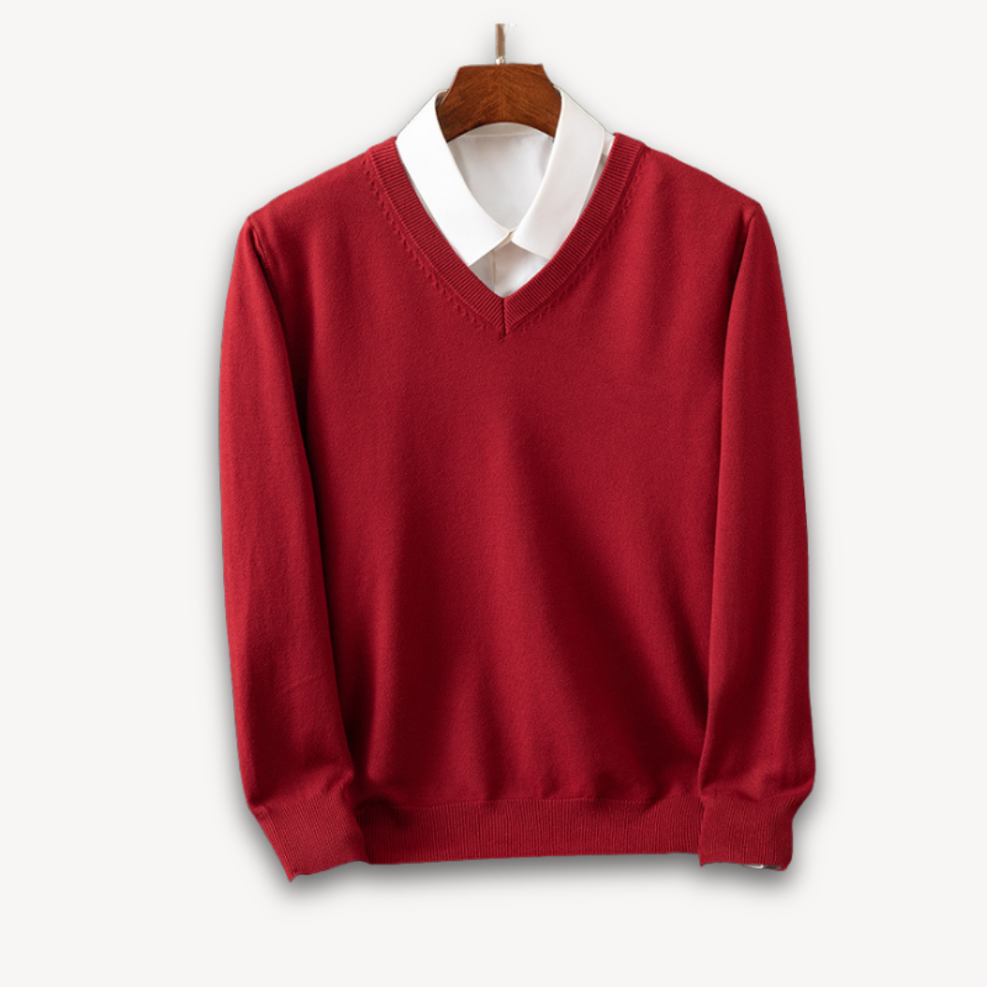 Men's Classic Fit Black Crew Neck Sweater