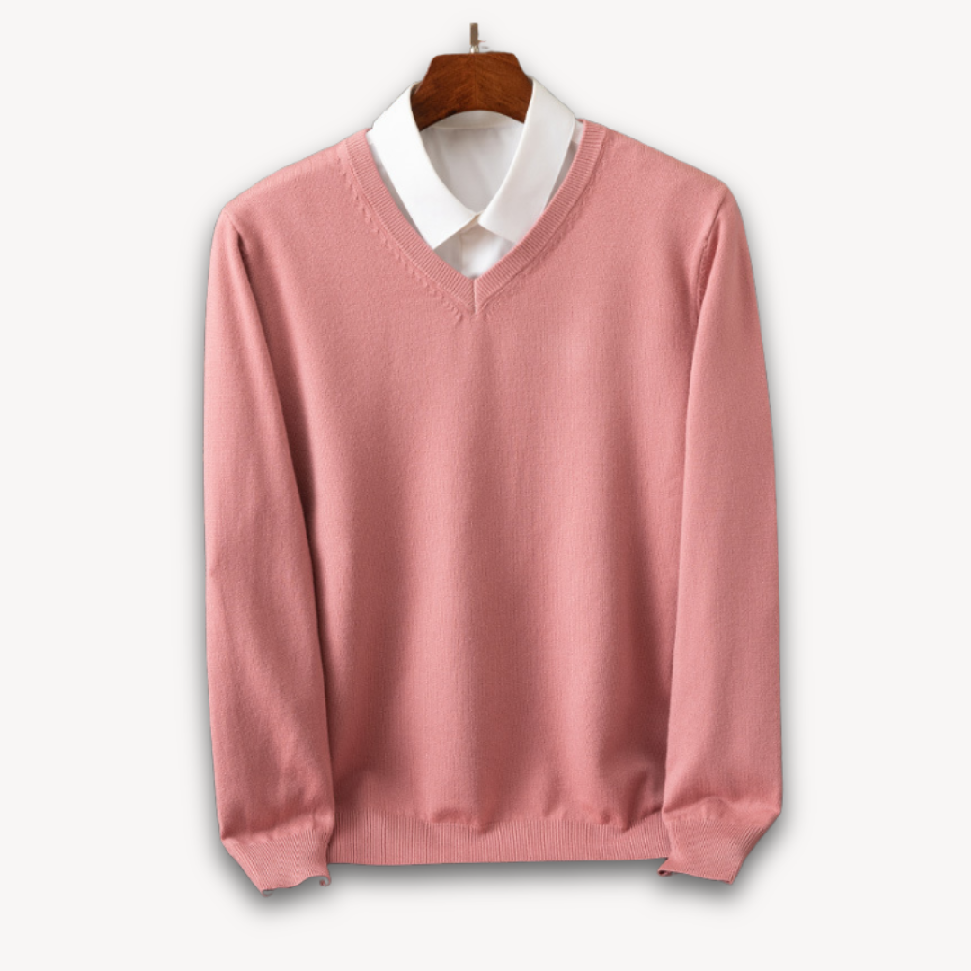 Men's Classic Fit Black Crew Neck Sweater