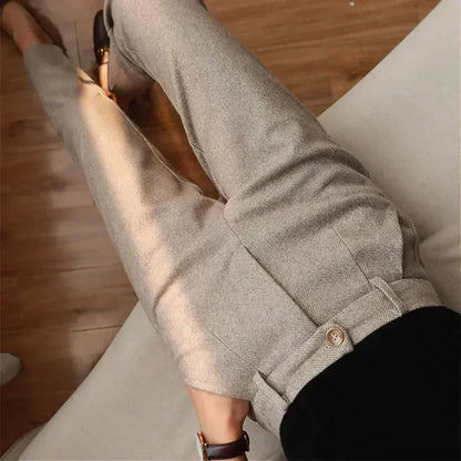 Classic Formal High Waist Dress Pants - OutfitLondon