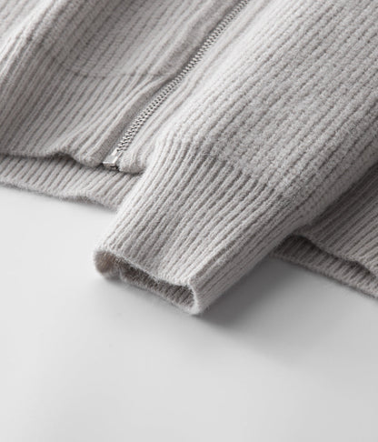 Men's Thick Zipper Crew Neck Sweater