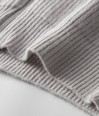 Men's Thick Zipper Crew Neck Sweater