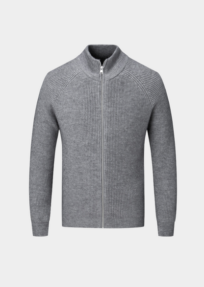 Men's Thick Zipper Crew Neck Sweater