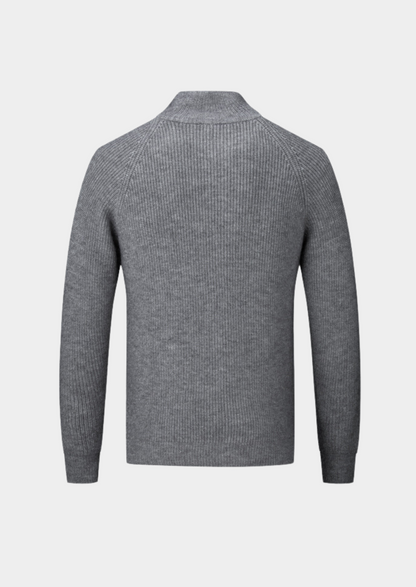 Men's Thick Zipper Crew Neck Sweater