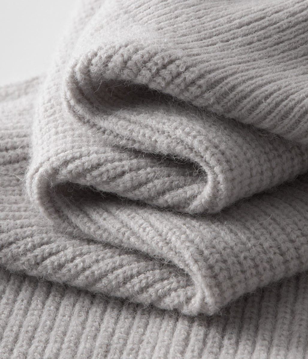 Men's Thick Zipper Crew Neck Sweater