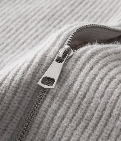Men's Thick Zipper Crew Neck Sweater
