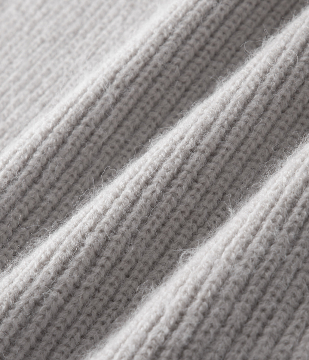 Men's Thick Zipper Crew Neck Sweater