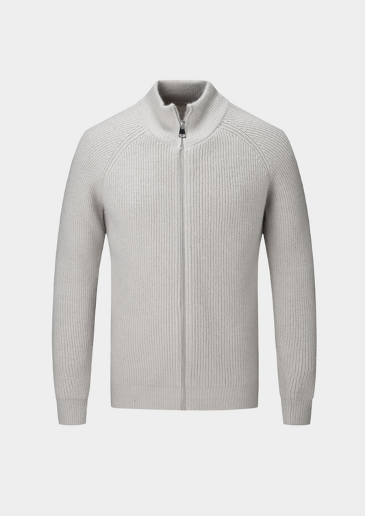 Men's Thick Zipper Crew Neck Sweater - OutfitLondon