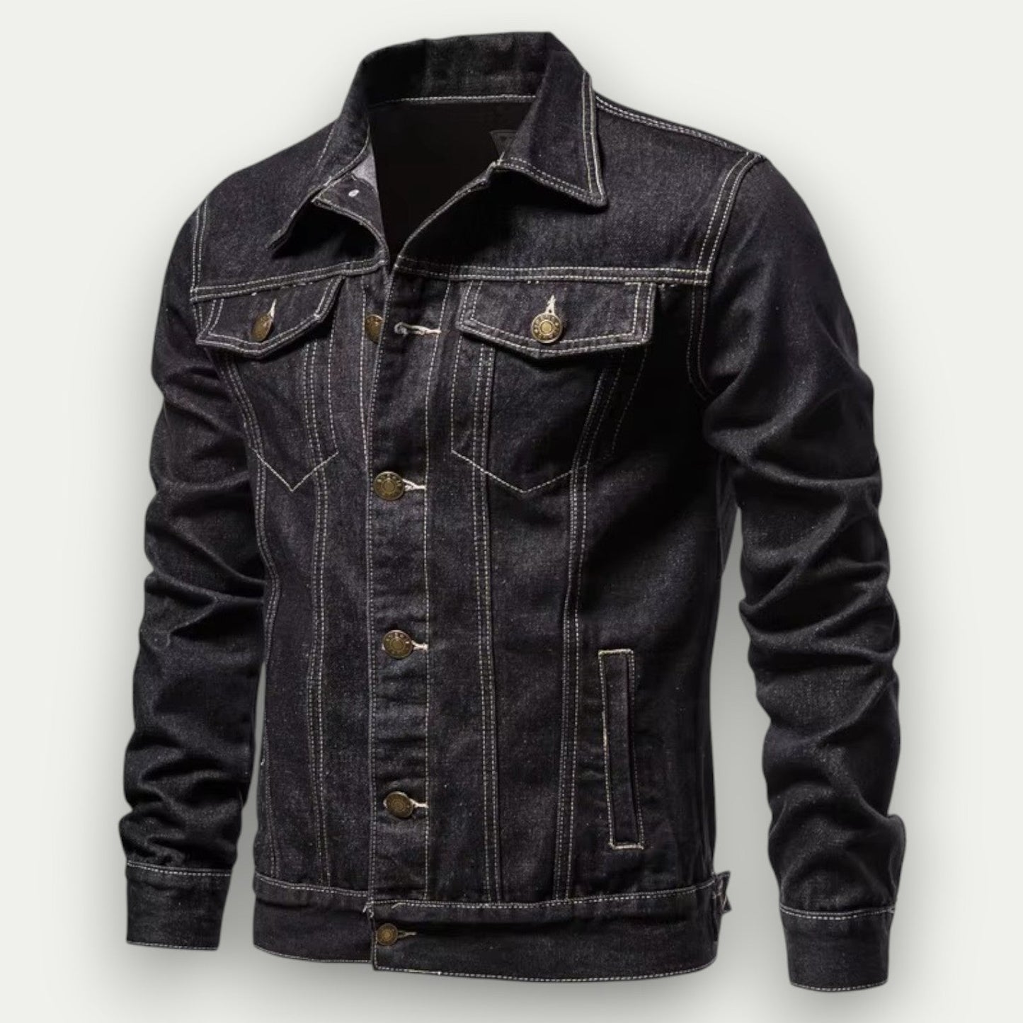 Timeless Black Jeans Jacket