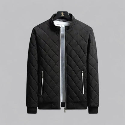 Men's Padded Zipper Bomber Coat - OutfitLondon