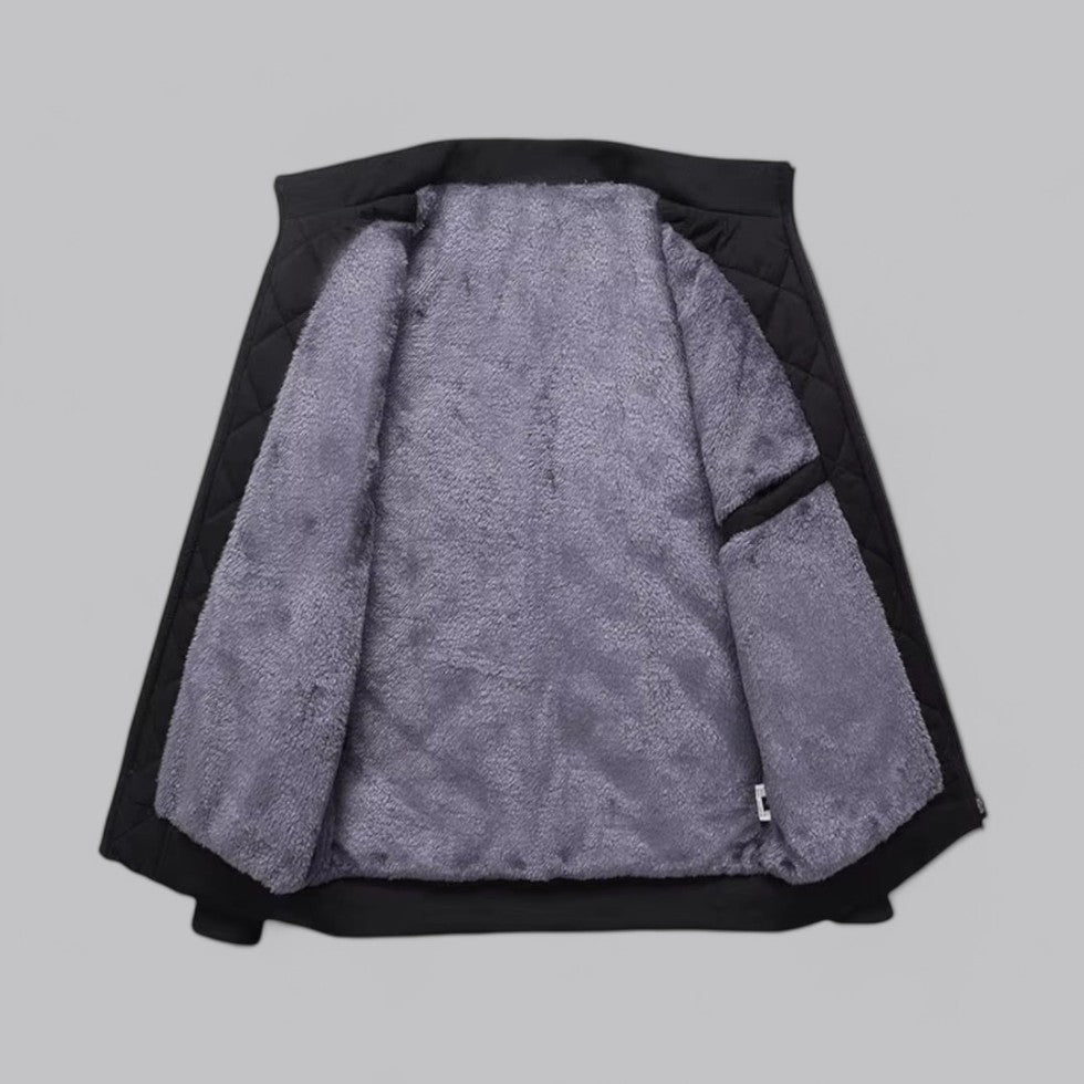 Men's Padded Zipper Bomber Coat