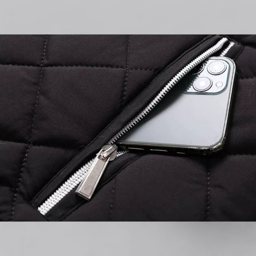 Men's Padded Zipper Bomber Coat