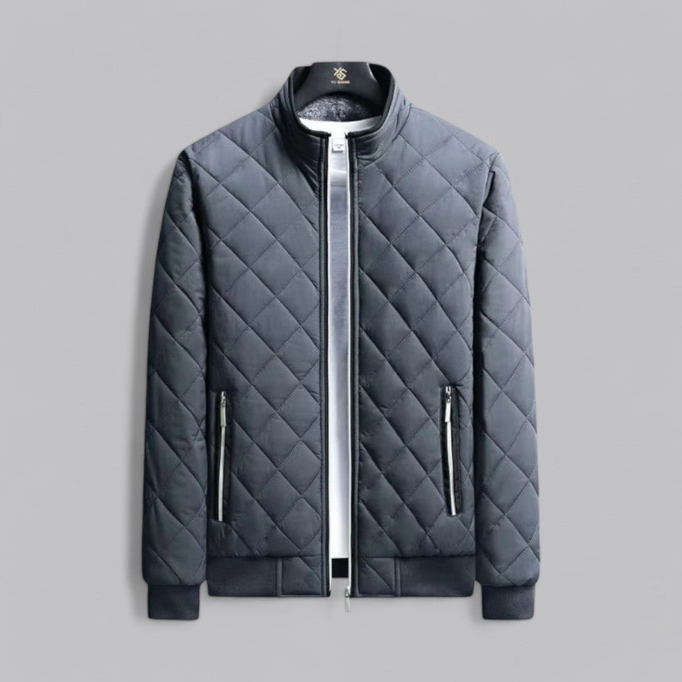 Men's Padded Zipper Bomber Coat