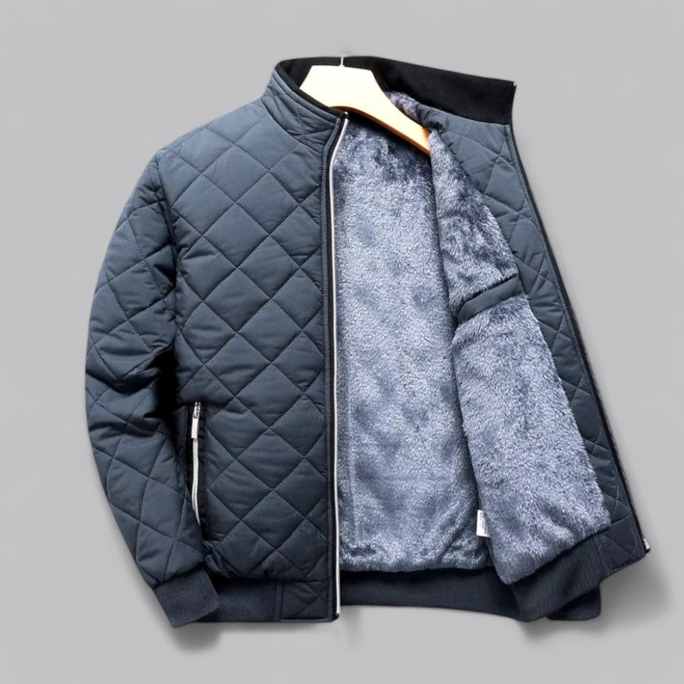 Men's Padded Zipper Bomber Coat