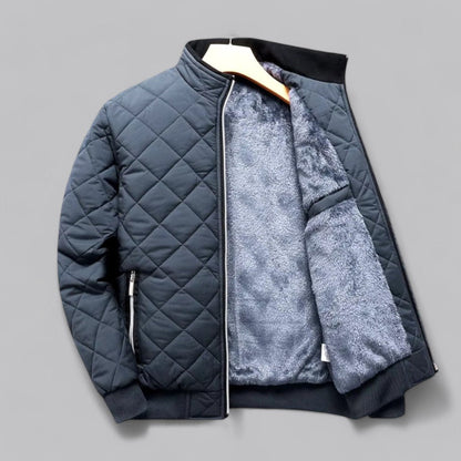 Men's Padded Zipper Bomber Coat