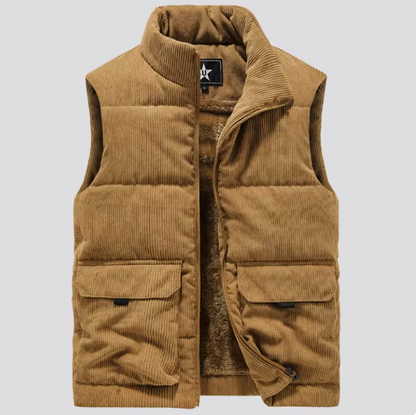 Warm Mens Quilted Fleece Body Warmer - OutfitLondon
