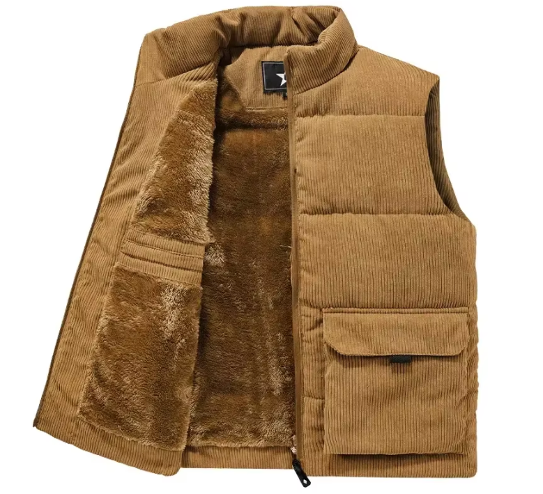 Warm Mens Quilted Fleece Body Warmer