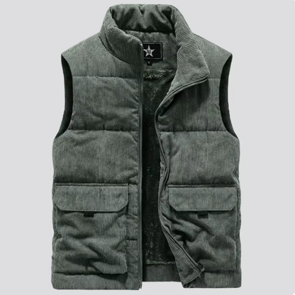 Warm Mens Quilted Fleece Body Warmer