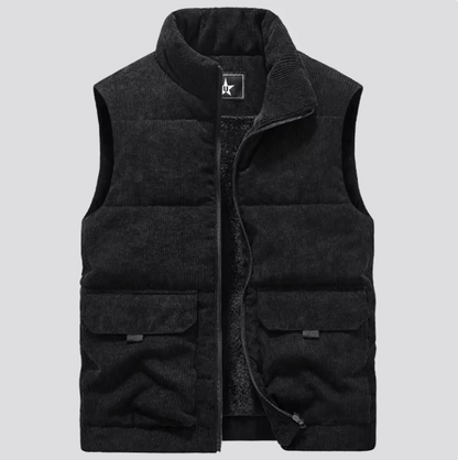 Warm Mens Quilted Fleece Body Warmer