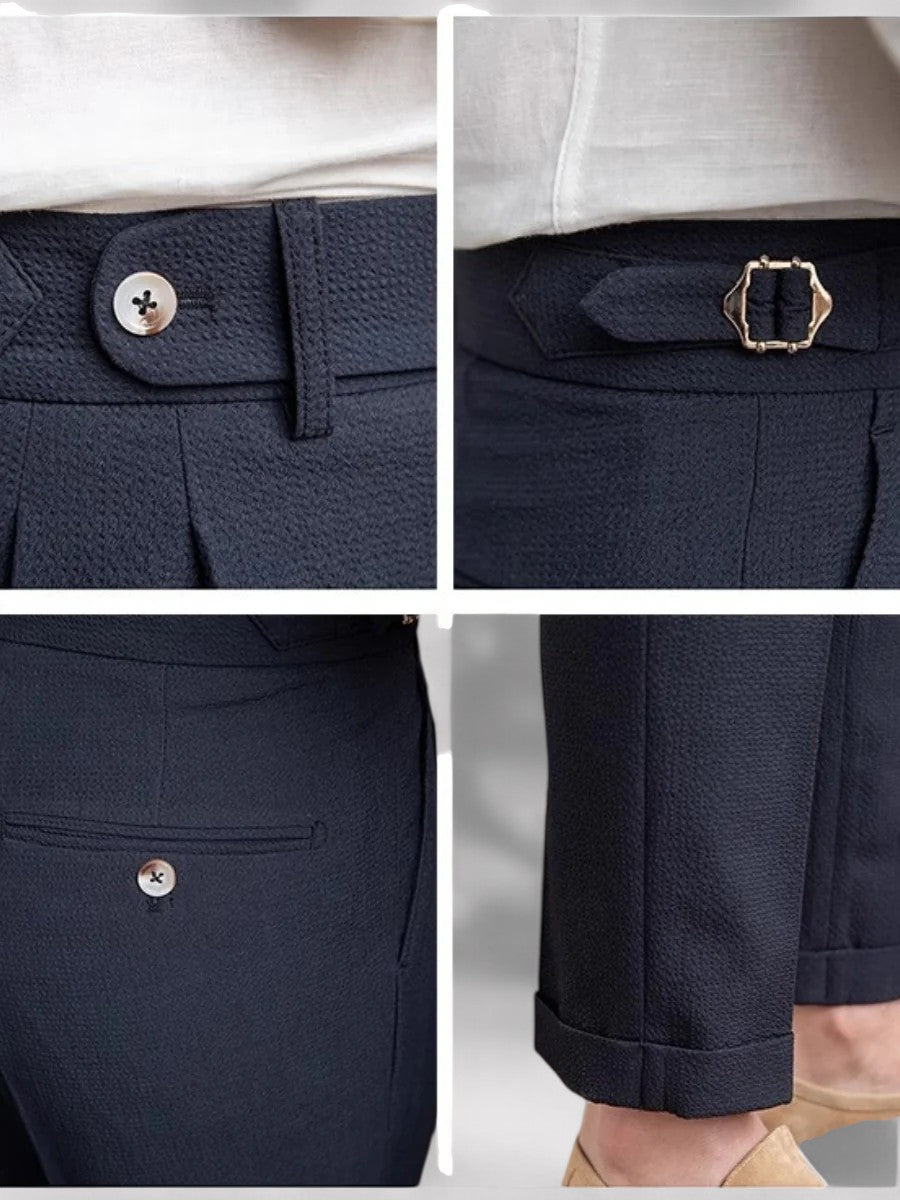 Classic Fit Pleated Mens Pants